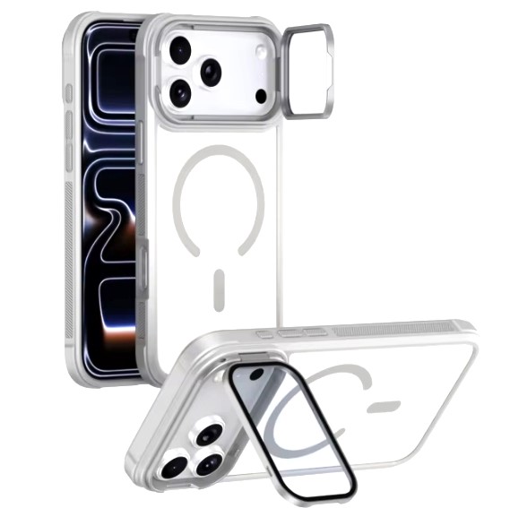 Чехол New Case с подставкой для iPhone 17 Pro Белый Чехол New Case с подставкой для iPhone 17 Pro Белый