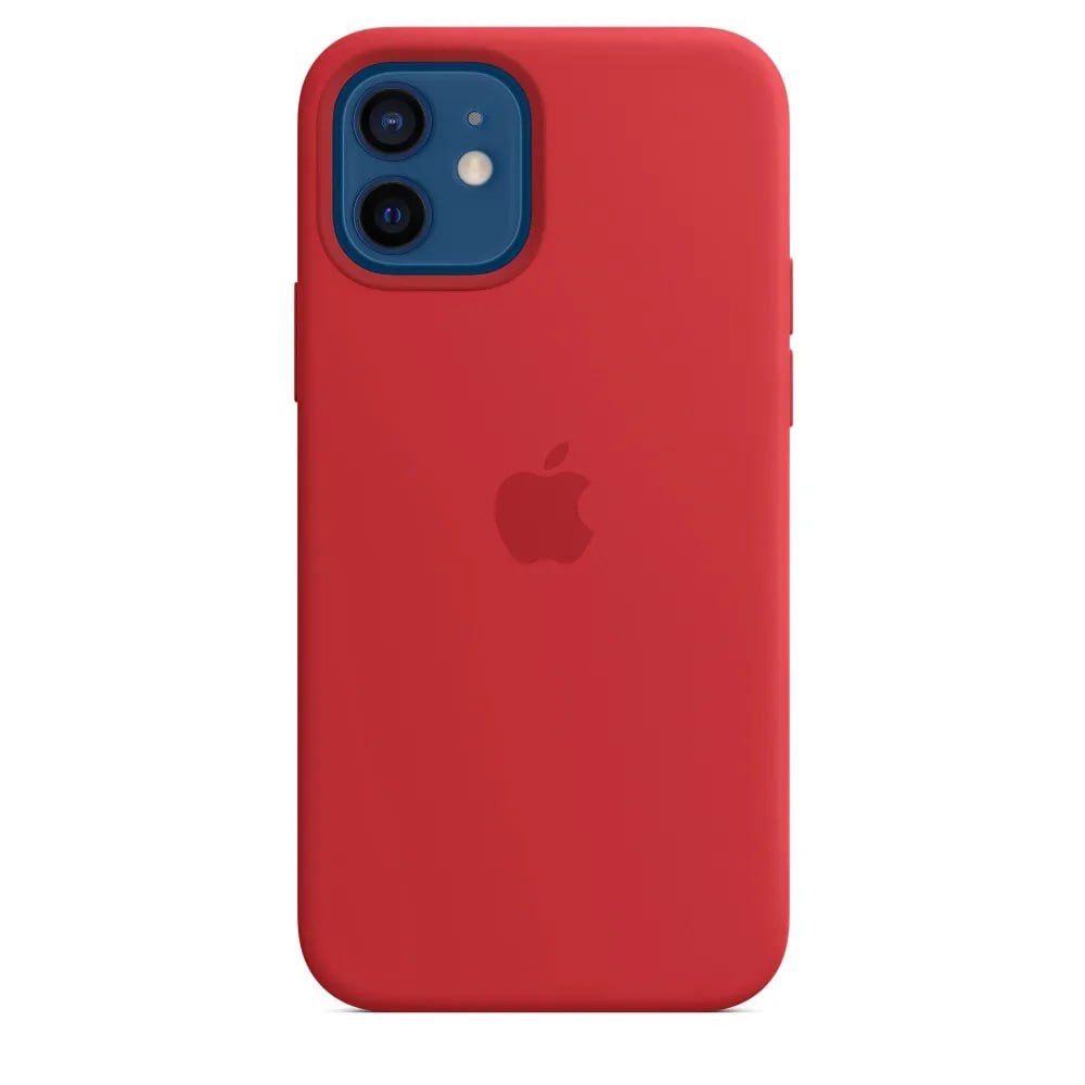 Чехол силиконовый IPhone 12/ 12 pro + magsafe: Red Чехол силиконовый IPhone 12/ 12 pro + magsafe: Red