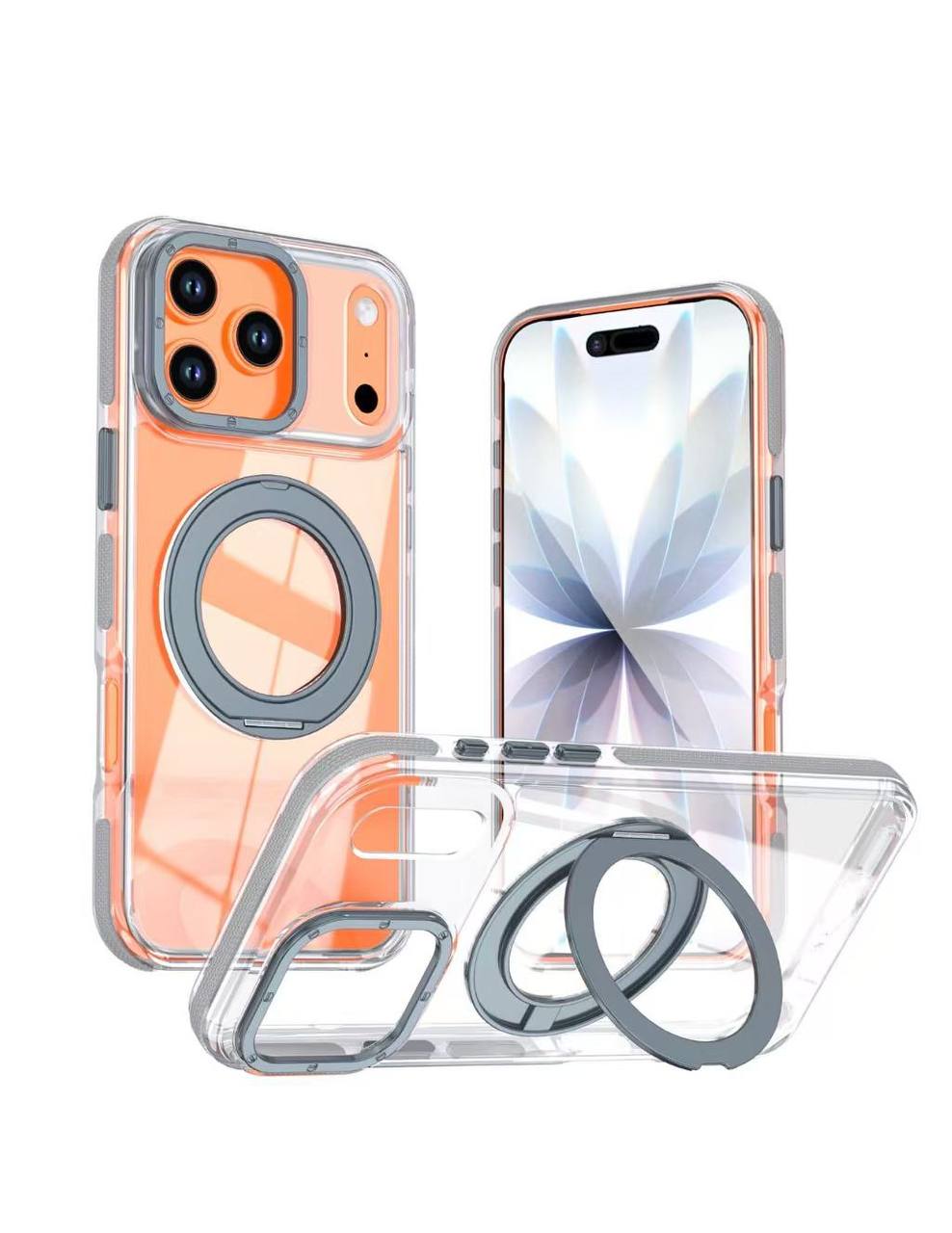 Чехол Creative Case с подставкой для iPhone 17 Pro Max Серый Чехол Creative Case с подставкой для iPhone 17 Pro Max Серый