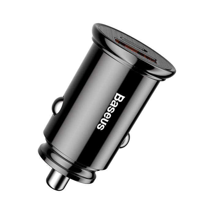 Автомобильное зарядное устройство Baseus Circular Plastic A+C 30W PPS Black (чёрный)