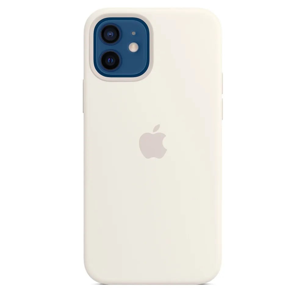 Чехол силиконовый IPhone 12/ 12 pro + magsafe: White Чехол силиконовый IPhone 12/ 12 pro + magsafe: White