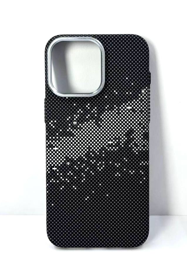 Чехол iPhone 16 Pro Max Mosbros Magsafe Звездный путь чёрный Чехол iPhone 16 Pro Max Mosbros Magsafe Звездный путь чёрный