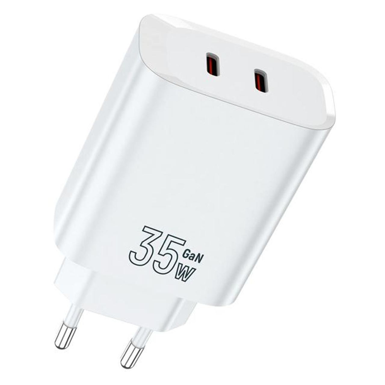 Сетевое зарядное устройство Tfn 2хUSB Type-С, 35W White Сетевое зарядное устройство Tfn 2хUSB Type-С, 35W White