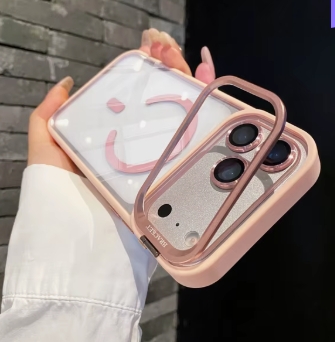 Чехол New Case с подставкой для iPhone 17 Pro Max Розовый Чехол New Case с подставкой для iPhone 17 Pro Max Розовый