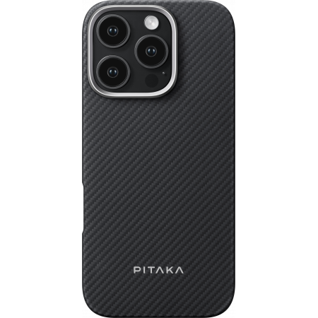 Чехол iPhone Pitaka 16 Pro Max Ultra Slim Case Black/Gray Twill Чехол iPhone Pitaka 16 Pro Max Ultra Slim Case Black/Gray Twill