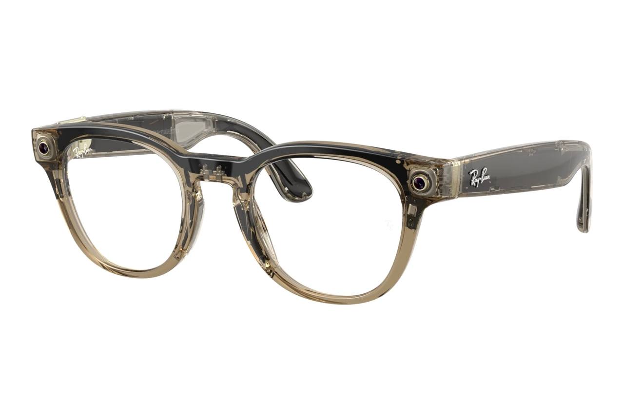Смарт очки Ray-Ban (Gen 2) Scriber Optics Shiny Transparent Stone Beige 150 - 49 Size