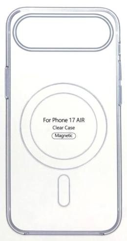 Чехол силиконовый прозрачный iPhone 17 Air + Мagsafe Чехол силиконовый прозрачный iPhone 17 Air + Мagsafe