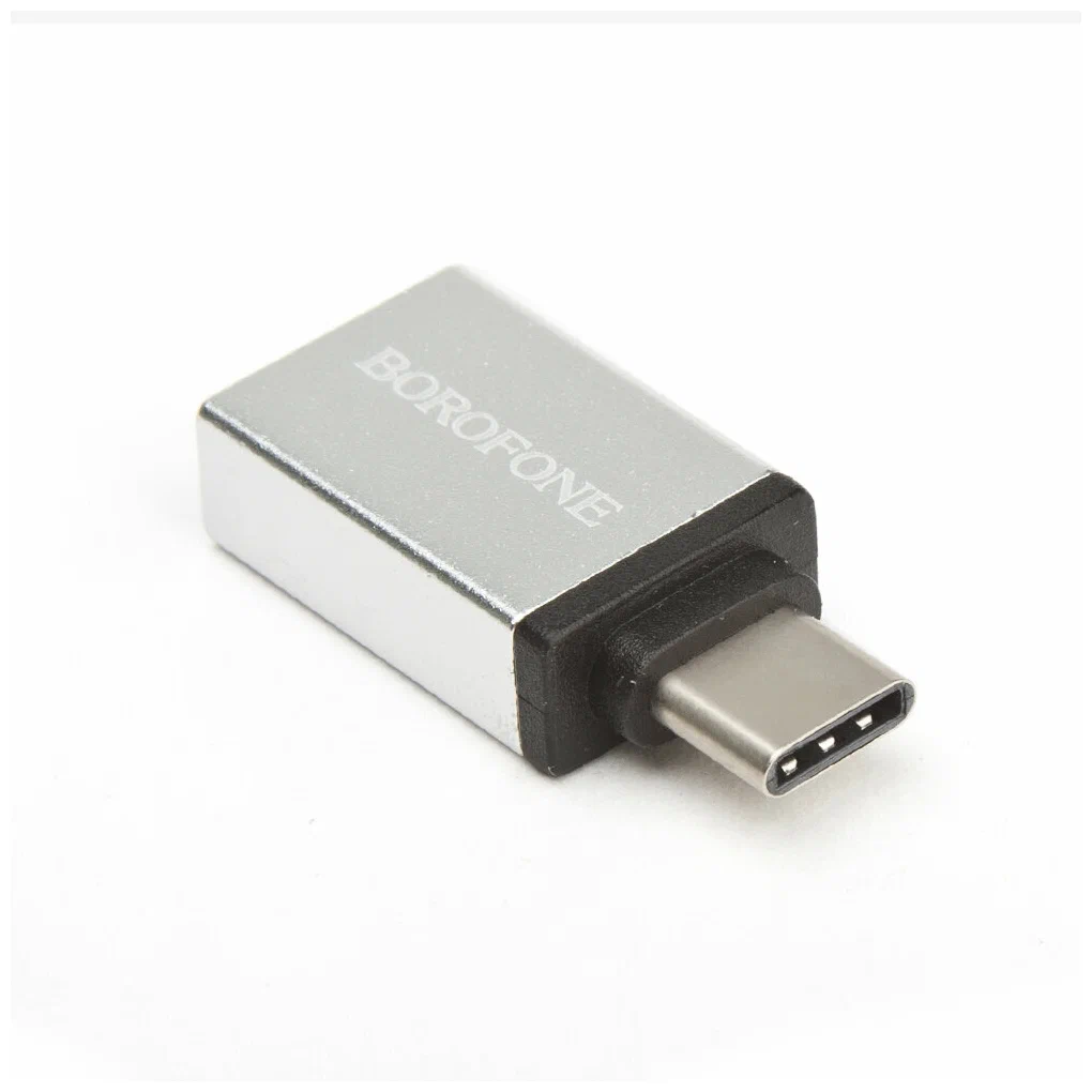 TG адаптер BOROFONE BV3 USB-A – Type-C (серебристый)