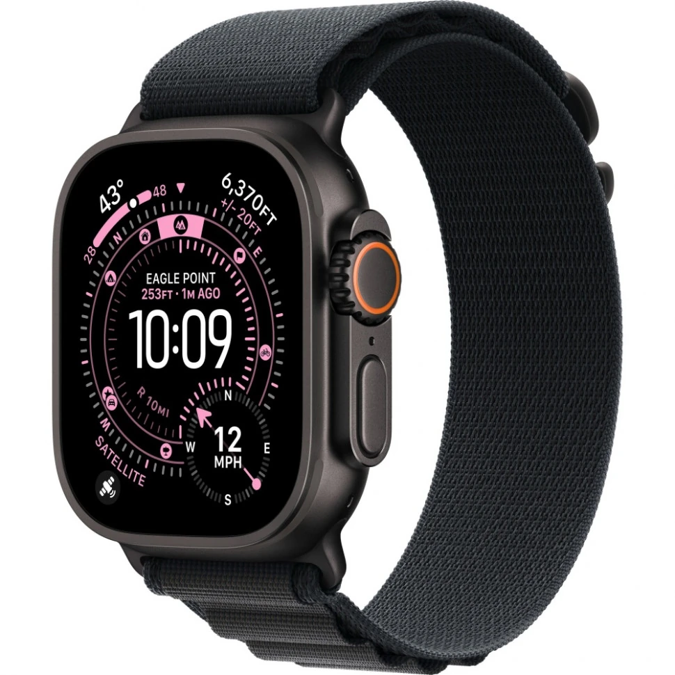 Apple Watch Ultra 3 (2025) 49mm Black Titanium Case with Black Alpine Loop Small Apple Watch Ultra 3 (2025) 49mm Black Titanium Case with Black Alpine Loop Small