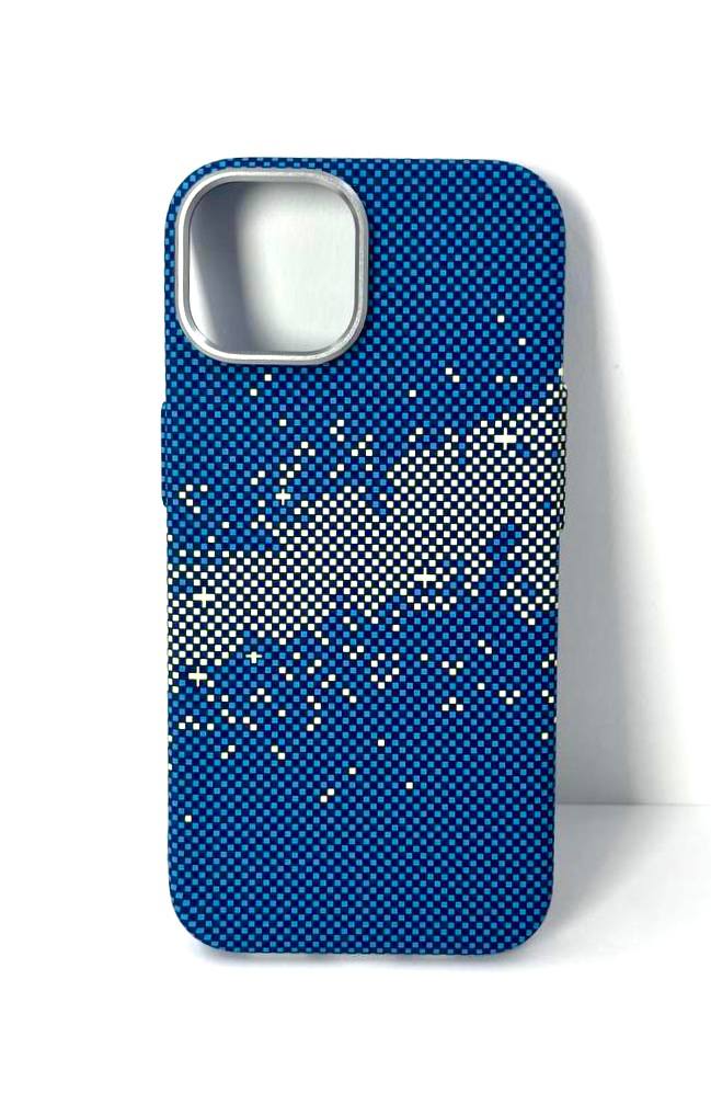 Чехол iPhone 15 Pro Max Mosbros Magsafe Звездный путь синий Чехол iPhone 15 Pro Max Mosbros Magsafe Звездный путь синий