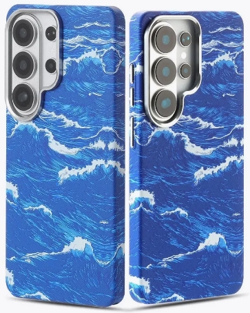 Чехол Dingend для Samsung S26 Ultra Синие волны