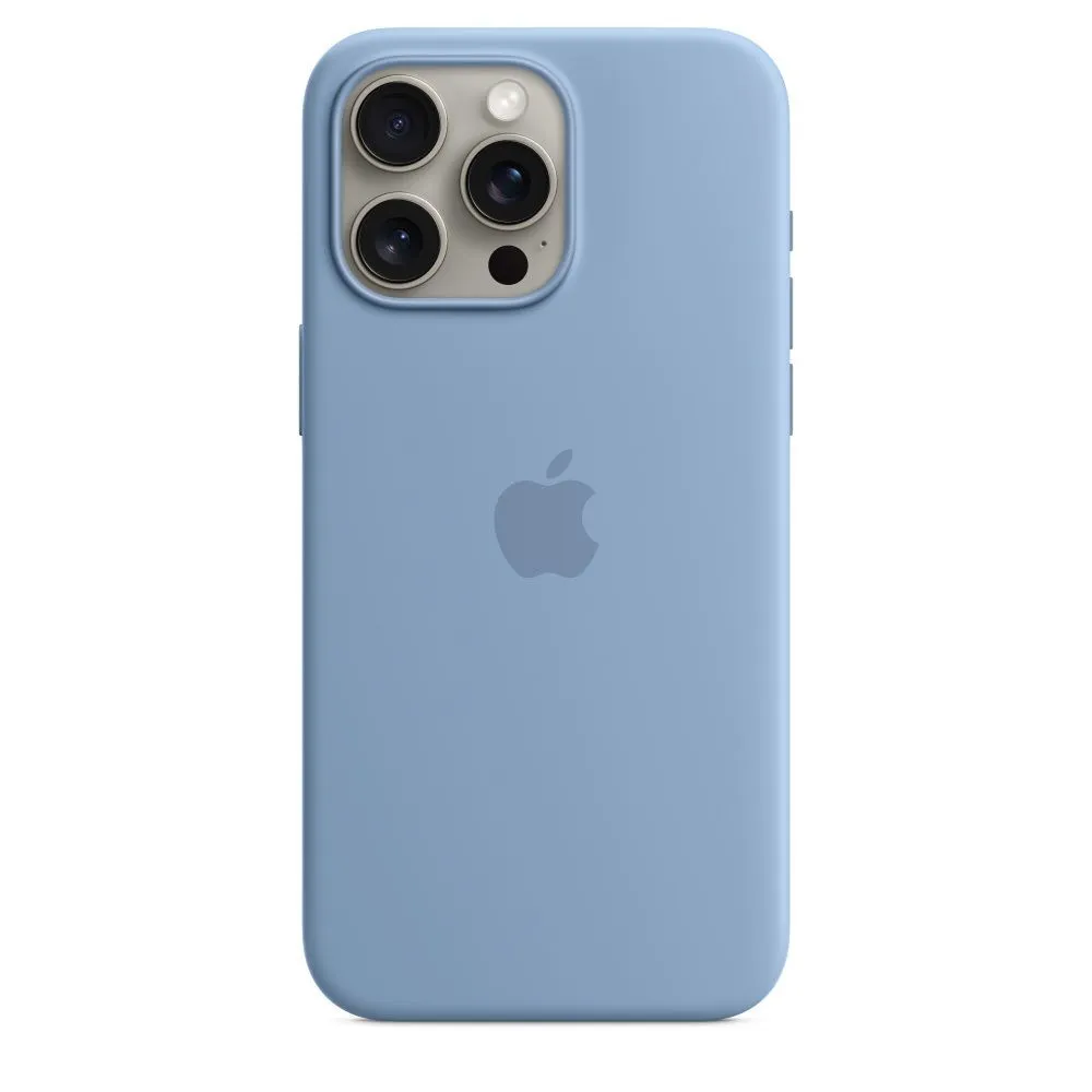 Чехол силиконовый МagSafe для iPhone 15 Pro/Pro Max Winter Blue ReF Чехол силиконовый МagSafe для iPhone 15 Pro/Pro Max Winter Blue ReF
