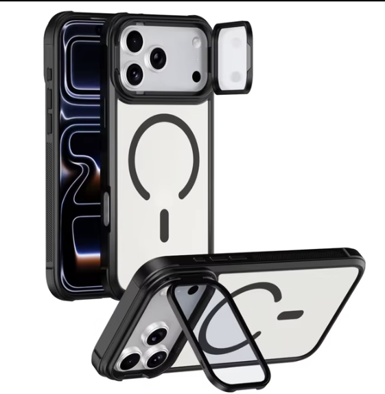 Чехол New Case с подставкой для iPhone 17 Pro Max Черный Чехол New Case с подставкой для iPhone 17 Pro Max Черный