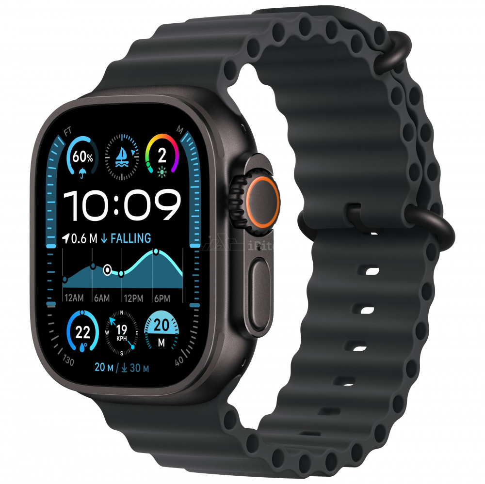 Apple Watch Ultra 2 (2024) 49mm Black Titanium Case with Black Ocean Band One Size Apple Watch Ultra 2 (2024) 49mm Black Titanium Case with Black Ocean Band One Size