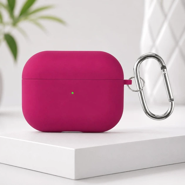 Чехол Silicone Case для AirPods Pro 3, малиновый