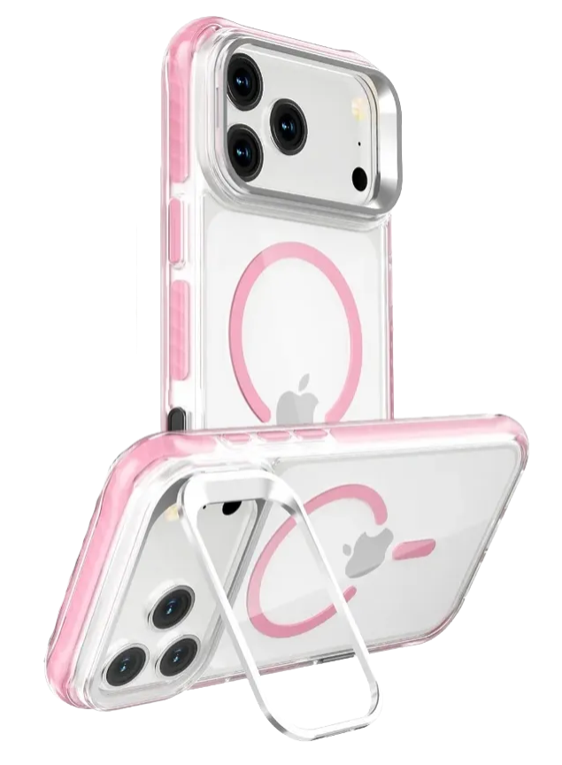 Чехол New Case с подставкой для iPhone 17 Pro Max Розовый — Розовый