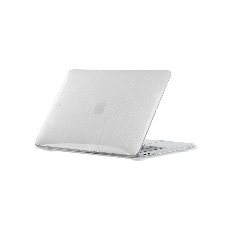 Чехол для MacBook Air 15 2023–2025 M2 A2941 / M3 A3114 / M4 A3241 Hard Shell Case, Прозрачный с блёстками